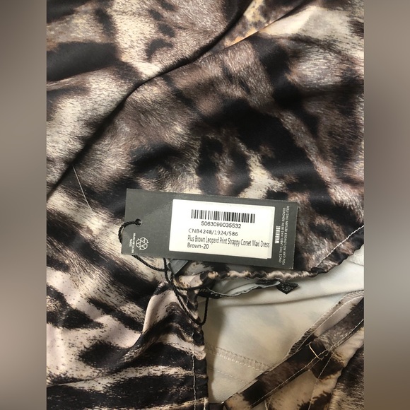 LEOPARD 🐆 PRINT STRAPPY CORSET MAXI DRESS - Picture 11 of 12